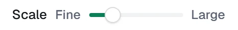 Scale in the app, set to 40 px