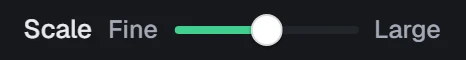 Scale in the app, set to Large: 90 px