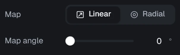 Colour by position in the app, set to Linear, 0°