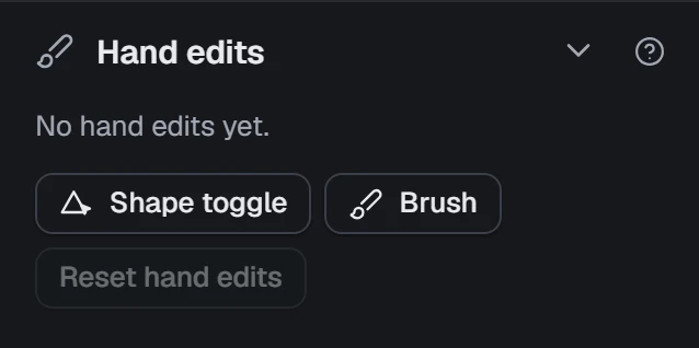 The Hand edits group in Fine-tune
