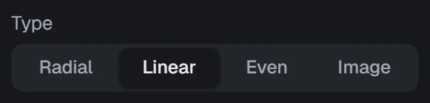 Size field type in the app, set to Linear