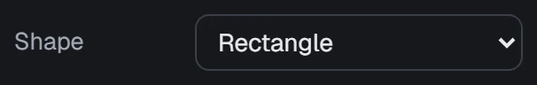 Fill shape in the app, set to Rectangle, rounded