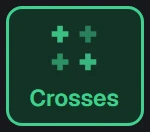 Shape in the app, set to Crosses