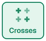 Shape in the app, set to Crosses