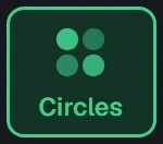 Shape in the app, set to Circles