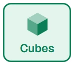 Shape in the app, set to Cubes