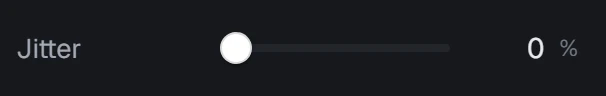Jitter in the app, set to 0%
