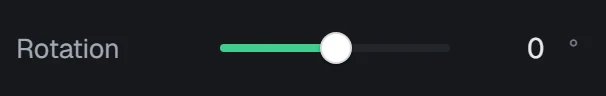 Rotation in the app, set to 0°