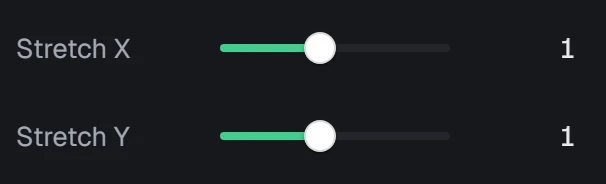 Stretch in the app, set to Stretch X 1