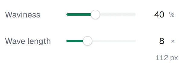 Wave length in the app, set to 8 × Scale