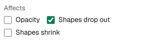 Affects in the app, set to Density