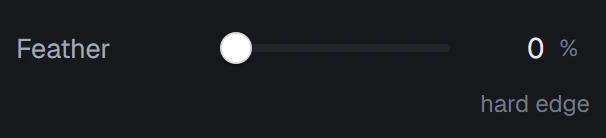 Feather in the app, set to 0