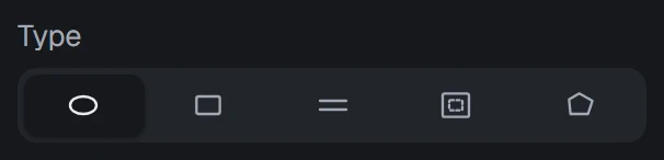 Zone type in the app, set to Ellipse