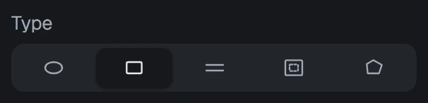 Zone type in the app, set to Rectangle