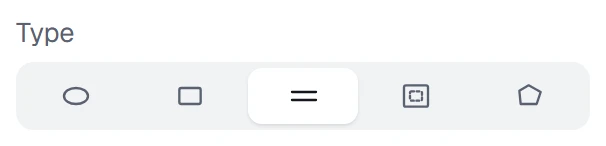 Zone type in the app, set to Band
